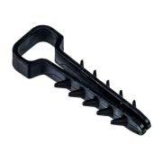 Дюбель-хомут 6х12мм для плоского кабеля нейлон черн. (уп.100шт) IEK UDH14-06-12-100-K02