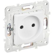 Розетка SKANDY 10А без заземл. без защ. шторок SK-R02W арктич. бел. IEK SK-R10-10-K01